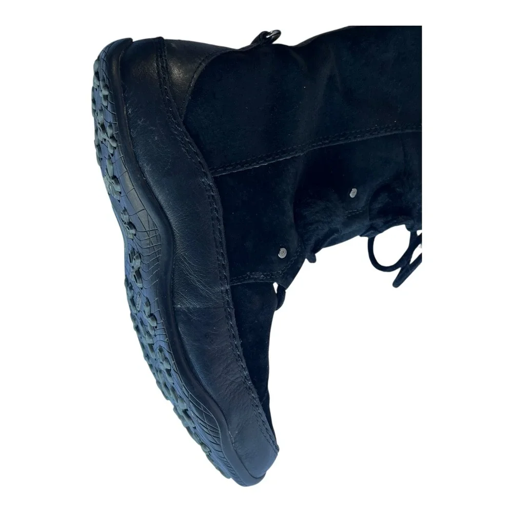 The North Face W Abby III Black Suede Fur Lined Winter Boots Women's 7.5